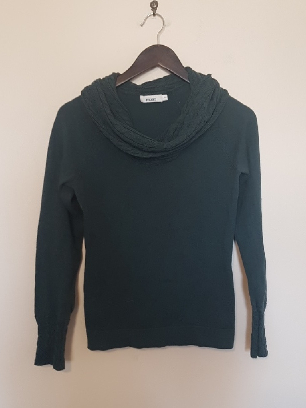 Ricki's Dark Green Cowl Neck Sweater